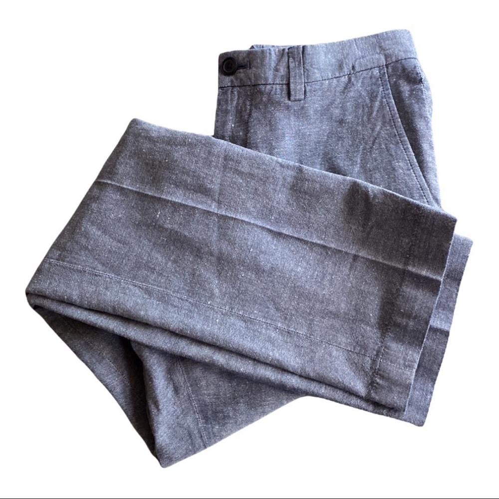Banana Republic factory Aiden woven linen blend flat front chinos 32 x32